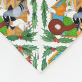 kerstduiven fleece deken (Hoek)