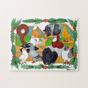 kerstduiven legpuzzel