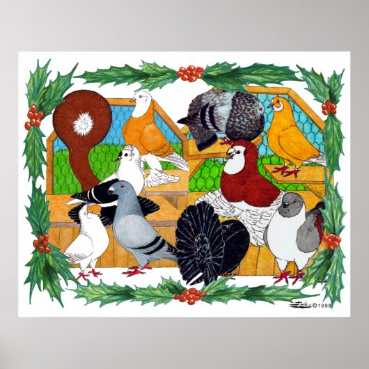 kerstduiven poster (Voorkant)
