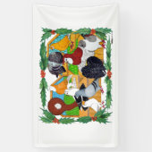 kerstduiven spandoek (Verticaal)