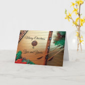 kerstdulcimer Musical Wenskaart Kaart (Gele Bloem)