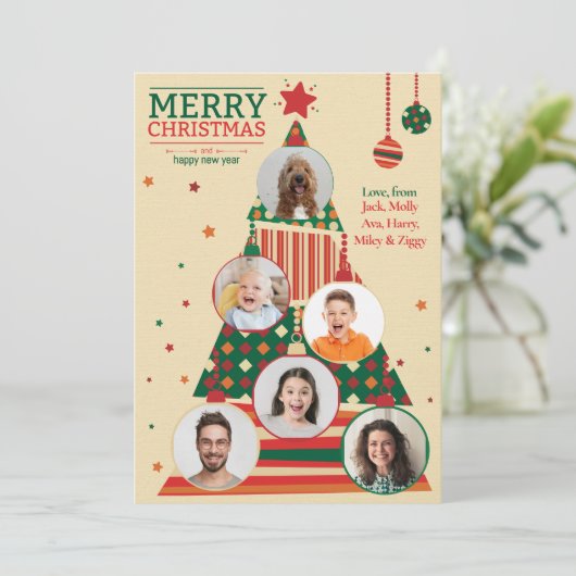 Kerstdumboom Ornament Kaart (Staand voorkant)