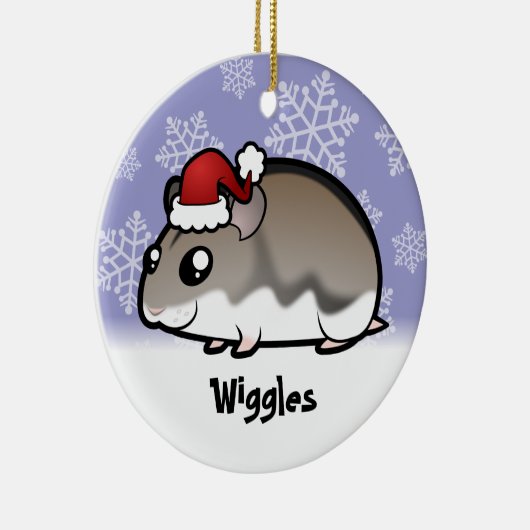 Kerstdwarf Hamster Keramisch Ornament (Rechts)