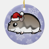 Kerstdwarf Hamster Keramisch Ornament (Achterkant)