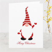 kerstdwerg dwergdwerg klassiek kerstfeest kaart (Gele Bloem)