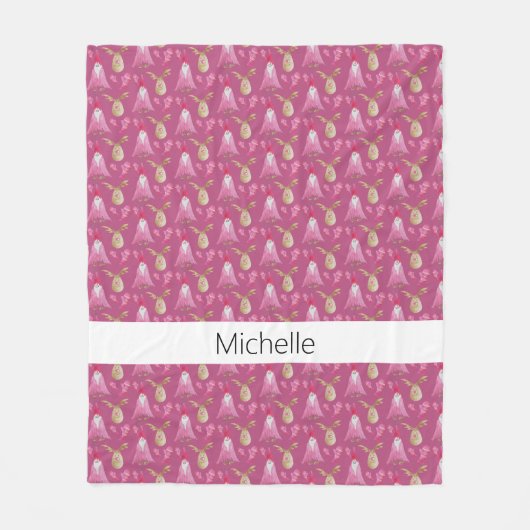 kerstdwergen en rendieren met handschoenen fleece deken (Voorkant)