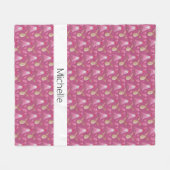 kerstdwergen en rendieren met handschoenen fleece deken (Voorkant (Horizontaal))