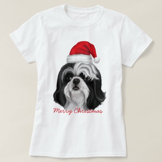 Kersteditie Shih Tzu T-shirt (Design voorkant)