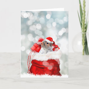 kersteekhoorn feestdagen kaart