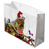 kersteekhoorn grote cadeautas (Achterkant Gekanteld)