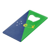 Kersteilandvlag Kredietkaart Flessenopener (Voorkant Gekanteld)