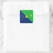 Kersteilandvlag Vierkante Sticker (Tas)