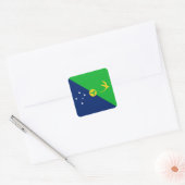 Kersteilandvlag Vierkante Sticker (Envelop)