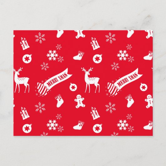 kerstelementen feestdagenkaart (Voorkant)