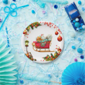 kerstelementen papieren bordje (Feest)