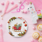 kerstelementen papieren bordje (Feest)