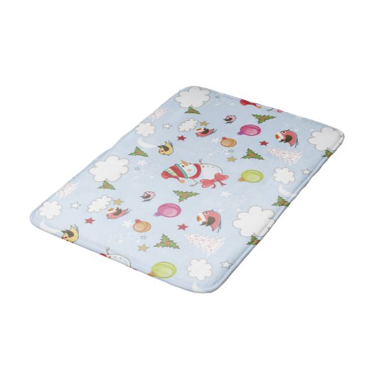 Kerstelementen Snowman Pattern Bathroom Mat (Gekanteld)