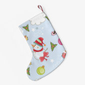 Kerstelementen Snowman Pattern Kleine Kerstsok (Achterkant (Hangend))