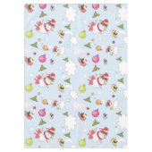 Kerstelementen Snowman Pattern Tafelkleed (Voorkant)