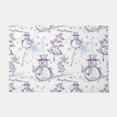 Kerstelementen Winter Snowman Sketch Deurmat (Voorkant)