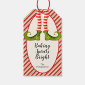 Kerstelf  cadeaulabel (Voorkant)