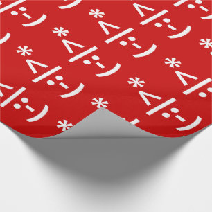 Kerstelf- emoticon Kerstmis ASCII-tekstkunst Cadeaupapier
