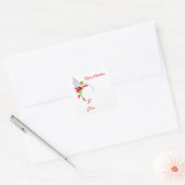 Kerstelf Kadoetiketstickers Vierkante Sticker (Envelop)