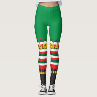 Kerstelf Kostuum Leggings met Jingle Bells