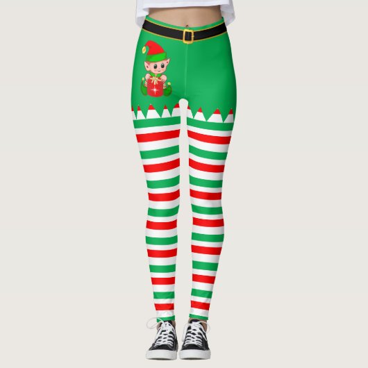 Kerstelf Leggings (Voorkant)