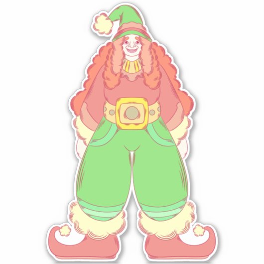 Kerstelf Sticker (Voorkant)