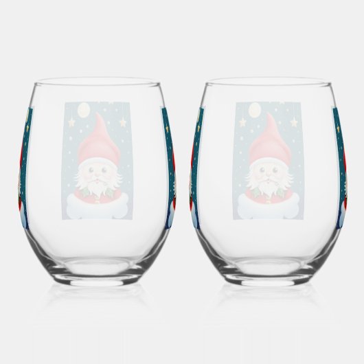 KerstElf Wijnglas Zonder Voet (Rechts)