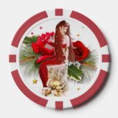 Kerstelfje rPoker Chip (Voorkant)