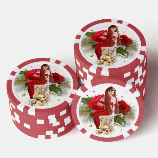 Kerstelfje rPoker Chip (Opstapeling)