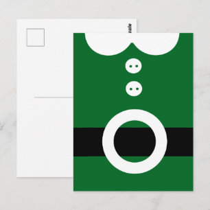 Kerstelfkostuum - Schoon kerstgrafisch ontwerp Briefkaart