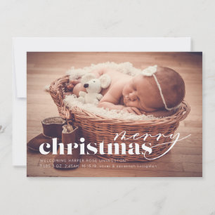 Kerstelijke Aankomst Vakantie Fotokaart Feestdagenkaart