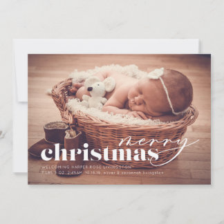 Kerstelijke Aankomst Vakantie Fotokaart Feestdagenkaart