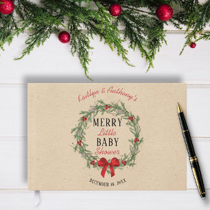 Kerstelijke Baby Shower Gastenboek
