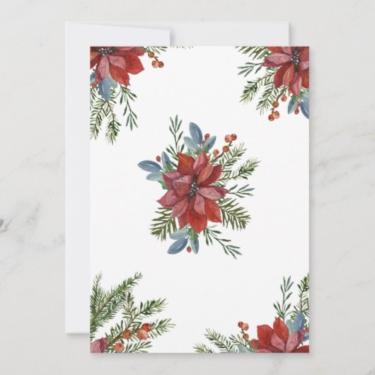 Kerstelijke babyshower uitnodiging (Achterkant)