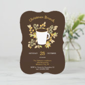 Kerstelijke Bloemengelegenheid Brunchen Uitnodigin Kaart (Staand voorkant)