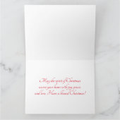 Kerstelijke Cute Poodle Kaart (Binnen)