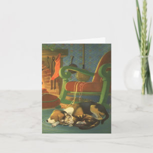 Kerstelijke Dank Je Wel Vintage Bedankkaart