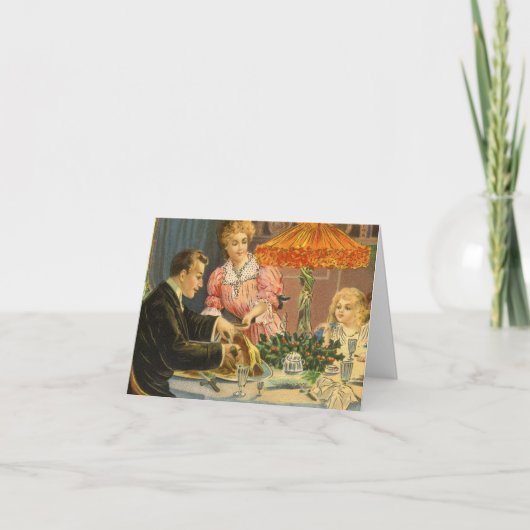 Kerstelijke Dank Je Wel Vintage Bedankkaart (Voorkant)