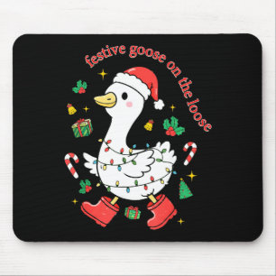Kerstelijke Gans Op Holle Silly Goose X Muismat