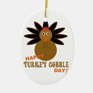 Kerstelijke kalkoen Kwekkerdag Thanksgiving Keramisch Ornament