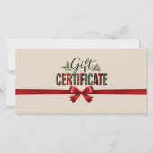 Kerstelijke Kerstboog Script Bedrijfs Certificaat (Voorkant)