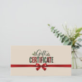 Kerstelijke Kerstboog Script Bedrijfs Certificaat (Staand voorkant)