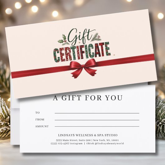 Kerstelijke Kerstboog Script Bedrijfs Certificaat