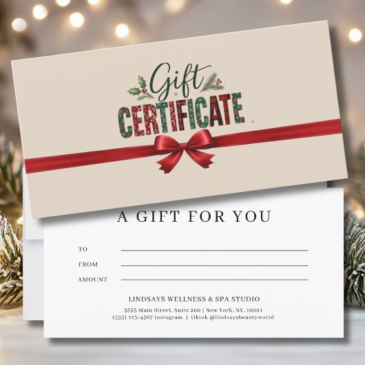 Kerstelijke Kerstboog Script Bedrijfs Certificaat