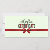 Kerstelijke Kerstboog Script Bedrijfs Certificaat (Voorkant)