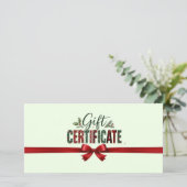 Kerstelijke Kerstboog Script Bedrijfs Certificaat (Staand voorkant)